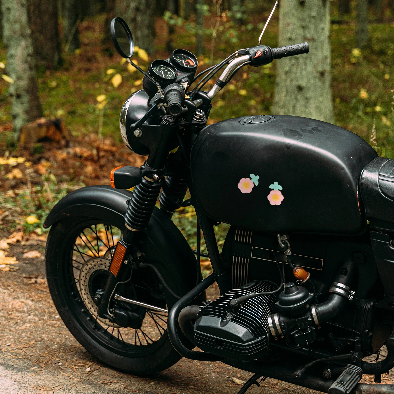 

6 Pcs Three Dimensional Flower Decoration for Electric Bike Motorcycle Accessories Resin Sticker nament Floral Decor Flexible