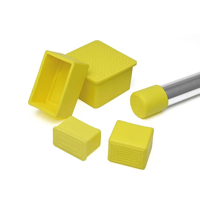 

10-76mm Furniture Leg Caps, Transparent PVC Square/Circular Tube Plug, Anti-Slip Silent Floor Protector, Chair Table Feet Cover