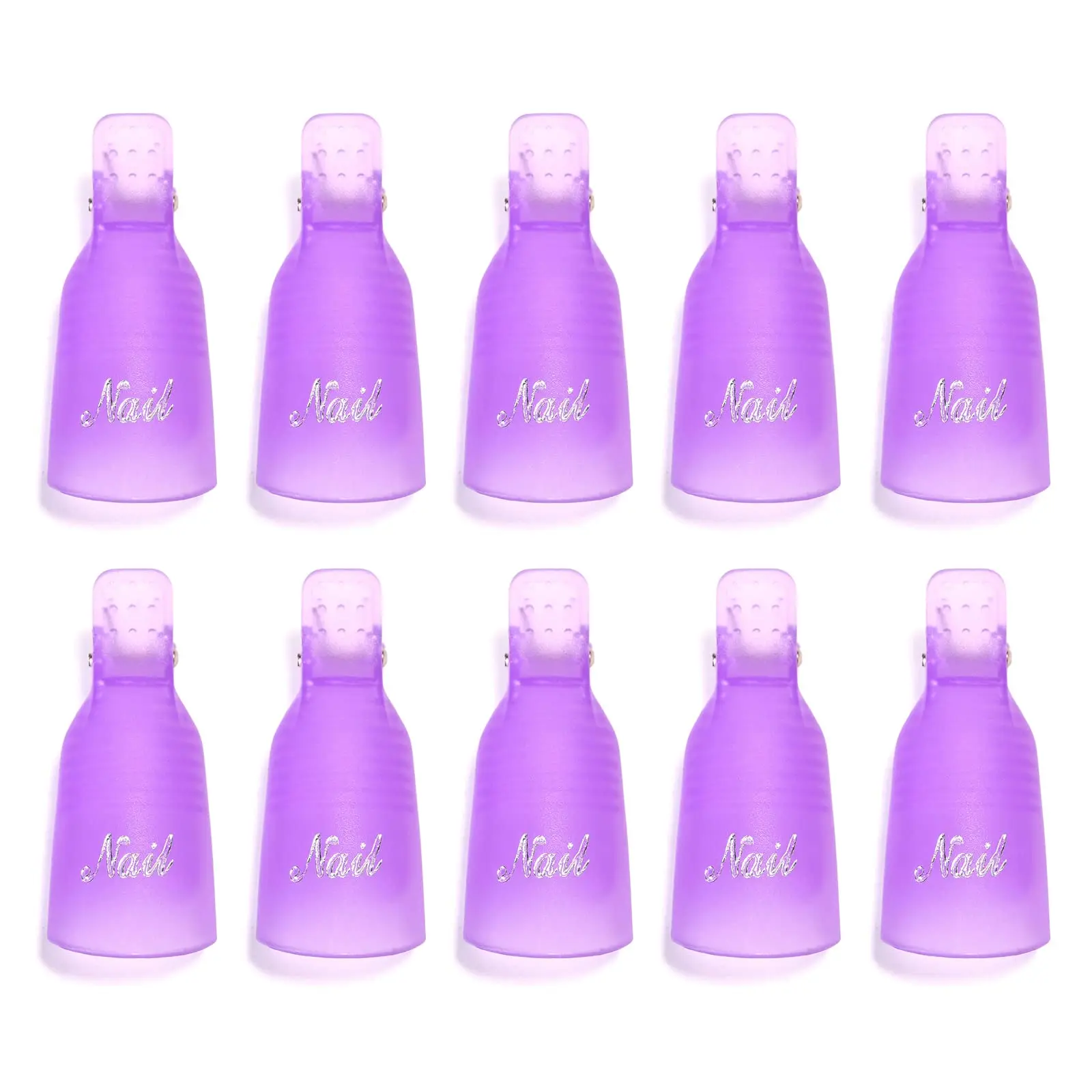 LINMANDA 10PC/1Set Plastic Acrylic Nail Art Soak Off Cap Clip UV Gel Polish Remover Wrap Tool for Nail Lovers or Nail Salons