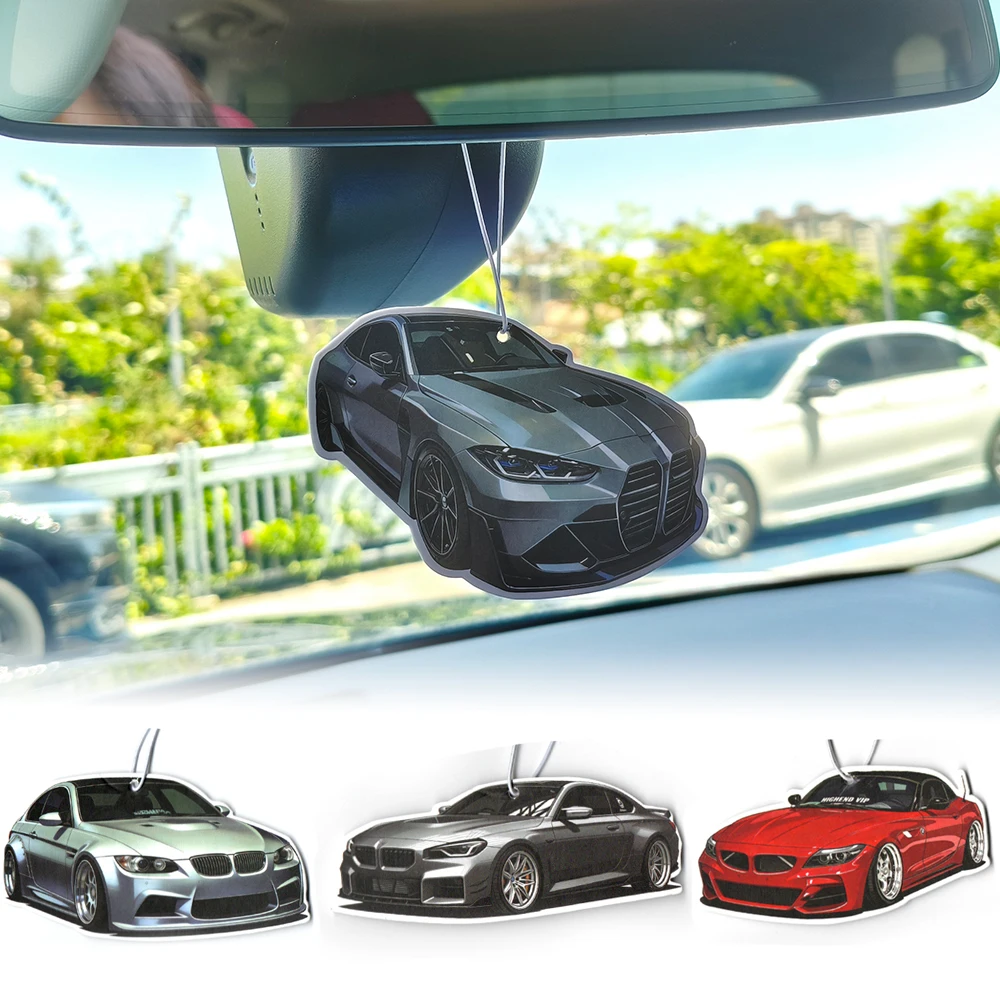Newest Car Air Freshener Hanging Auto Rearview Mirror Perfume Pendant Solid Paper JDM For BMW F30 E46 E90 M3 M2 M4 E36 F82 Girl
