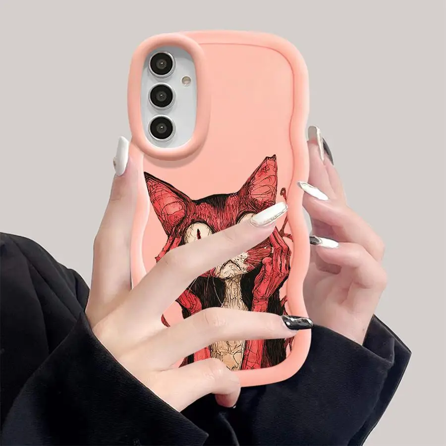 Custodia morbida per telefono per Samsung Galaxy A50 A51 A73 A20 A05 A30 A02s A06 A03 A52 A55 A04 Cool Cat