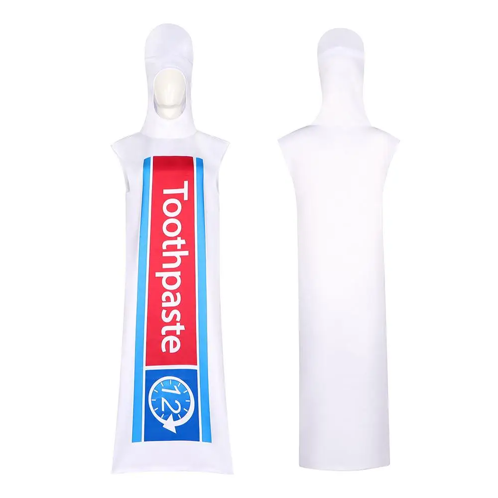 

Halloween Funny Cosplay Costume Toothpaste Toothbrush Role-playing Performance Couples' Outfit Traditional Chinese Stage Costume