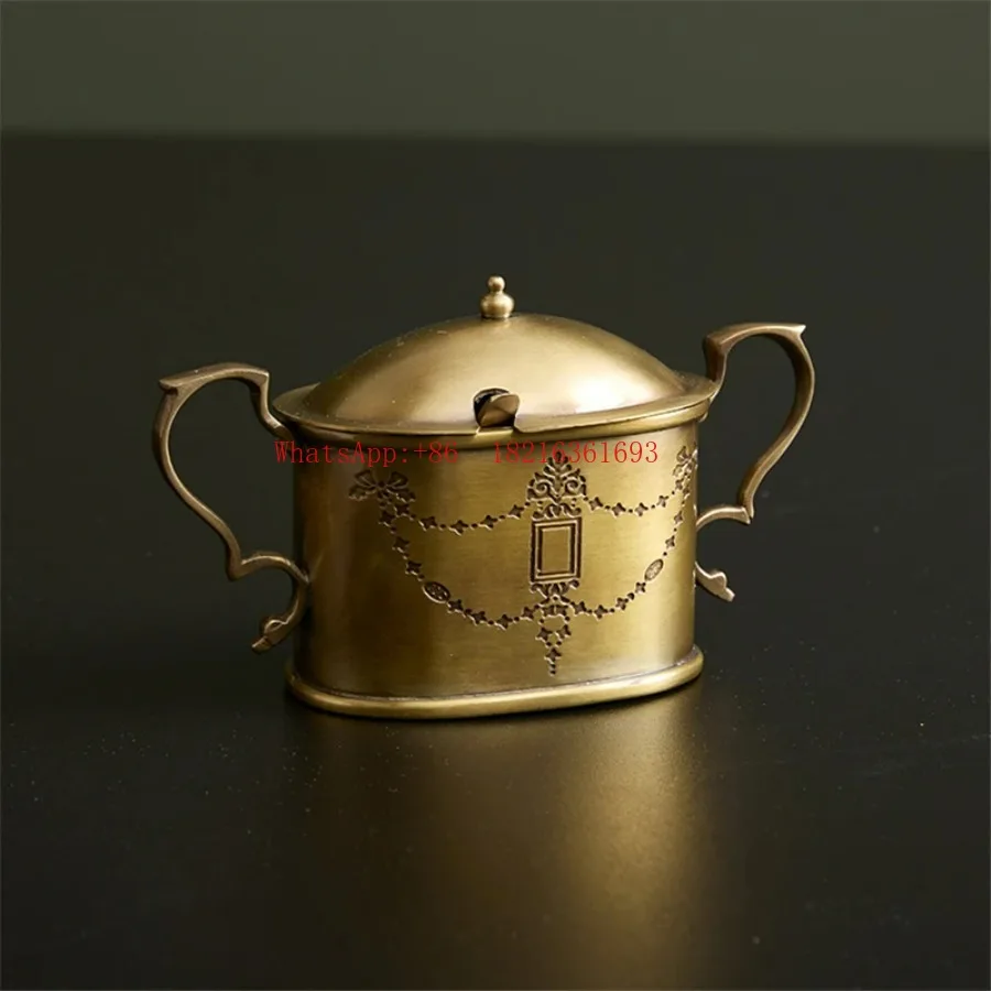 Limited Offer Vintage Handmade Brass Storage Bead Treasure Box, Classical Handicrafts Candy Jar Storage Container, Home Decora