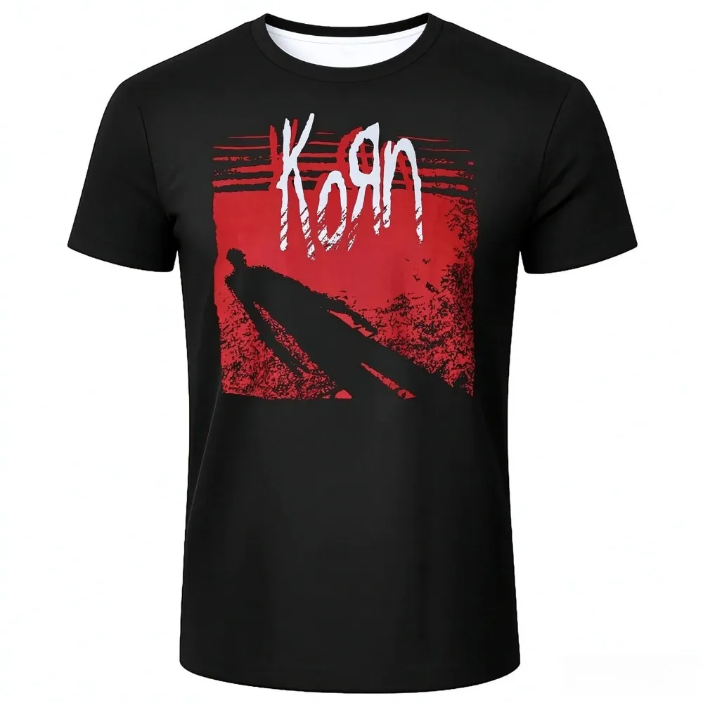 New Korn The Serenity of Suffering White Band Graphic T-Shirt Men Women Streetwear Streetwear Fashion Comfortable Tee