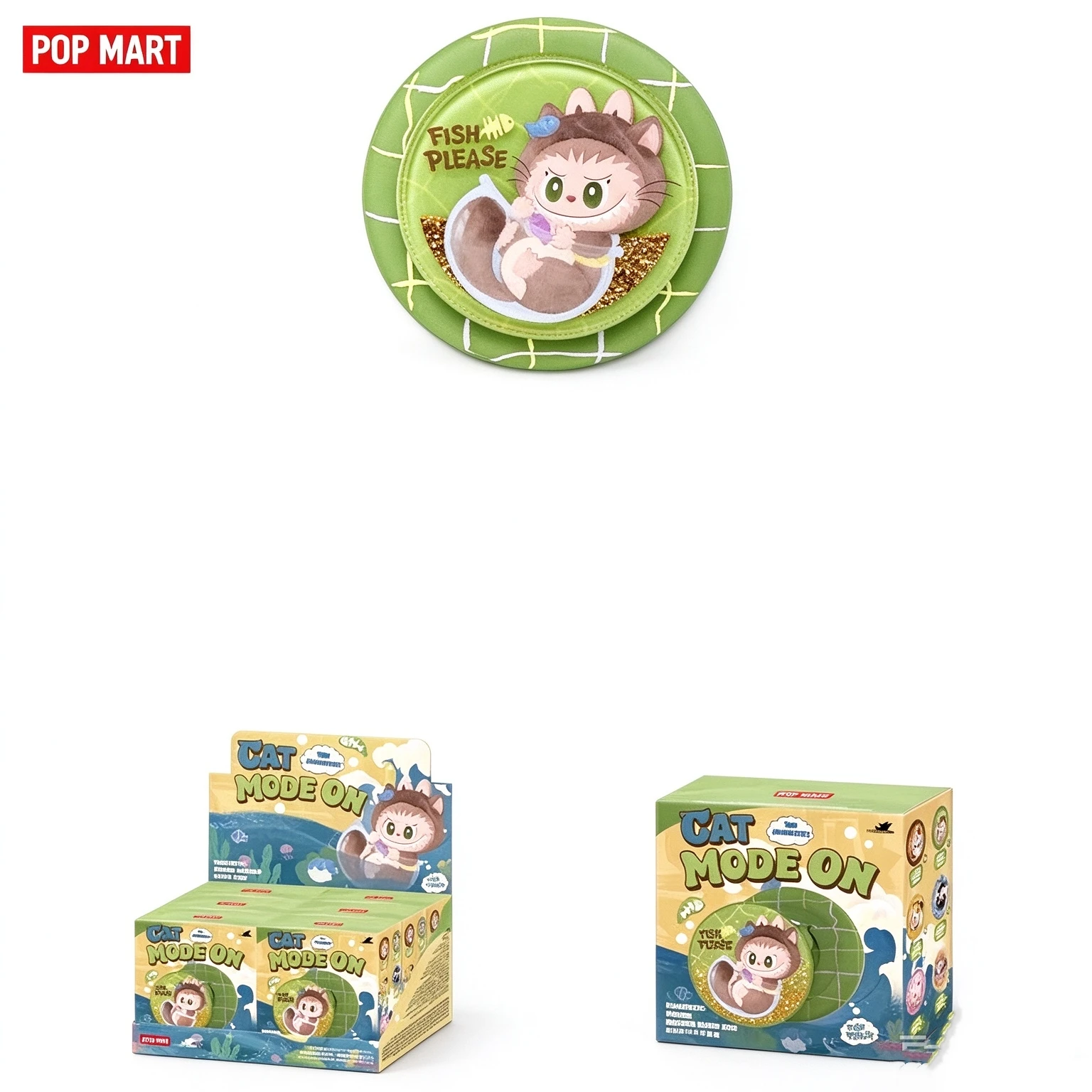 POP MART LABUBU THE MONSTERS CAT MODE ON Series Magnetic Phone Holder Mystery Box Genuine Blind Box Guess Toys Bag Ornament