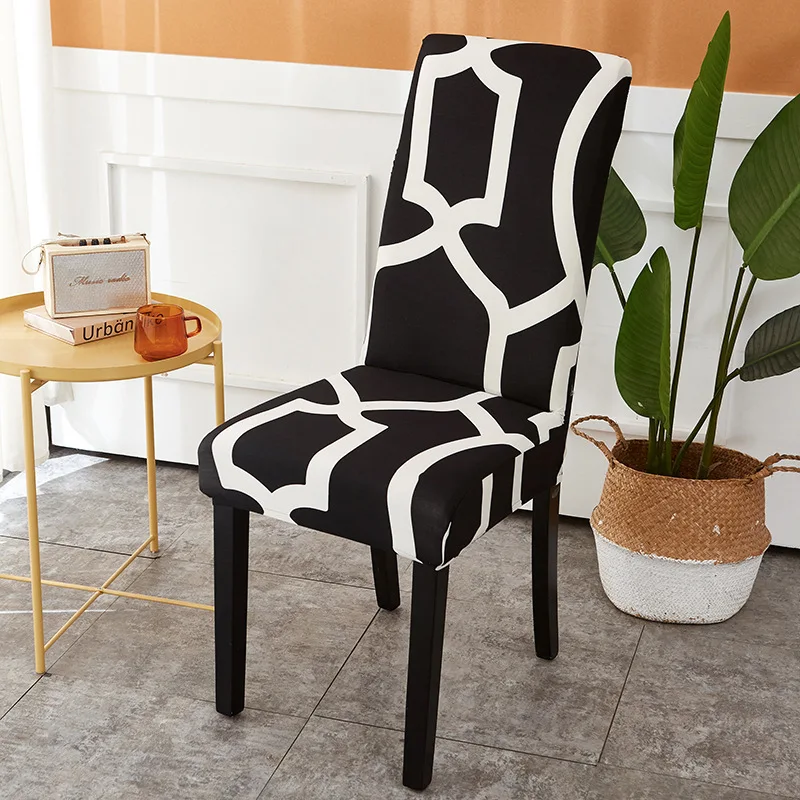 Chair cover dustproof snug-fit chair cover hotel chair cover stool cover dining chair cover one-piece stretch digital