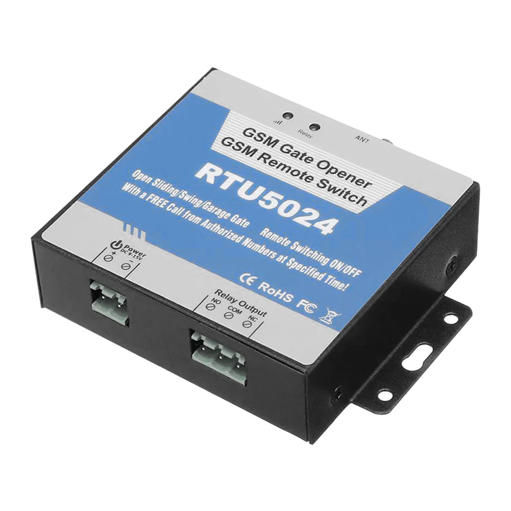 

RTU5024 GSM Gate Relay Switches Wireless Door Remote Control Opener with Antenna for Household Bedroom Decoration