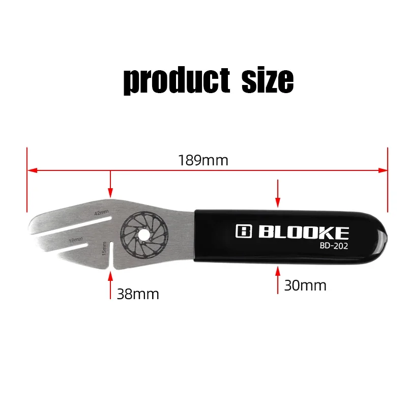 BLOOKE Bike Disc Brake Rotor Alignment Tool Set - MTB Repair Kit + Correction Wrench & Pads Spacer