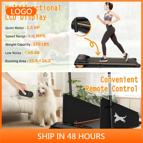 Foldable Electric Pet Dog Running Treadmill With Remote Control For Small‑Medium Dogs Home Exercise