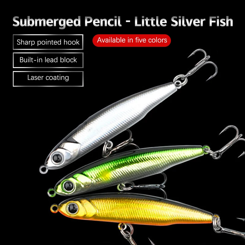 Sinking Pencil Bait 50mm 60mm 3g5g8g Wobbler Trout Mackerel Micro Sea Fishing Lure Shad Bass Lures