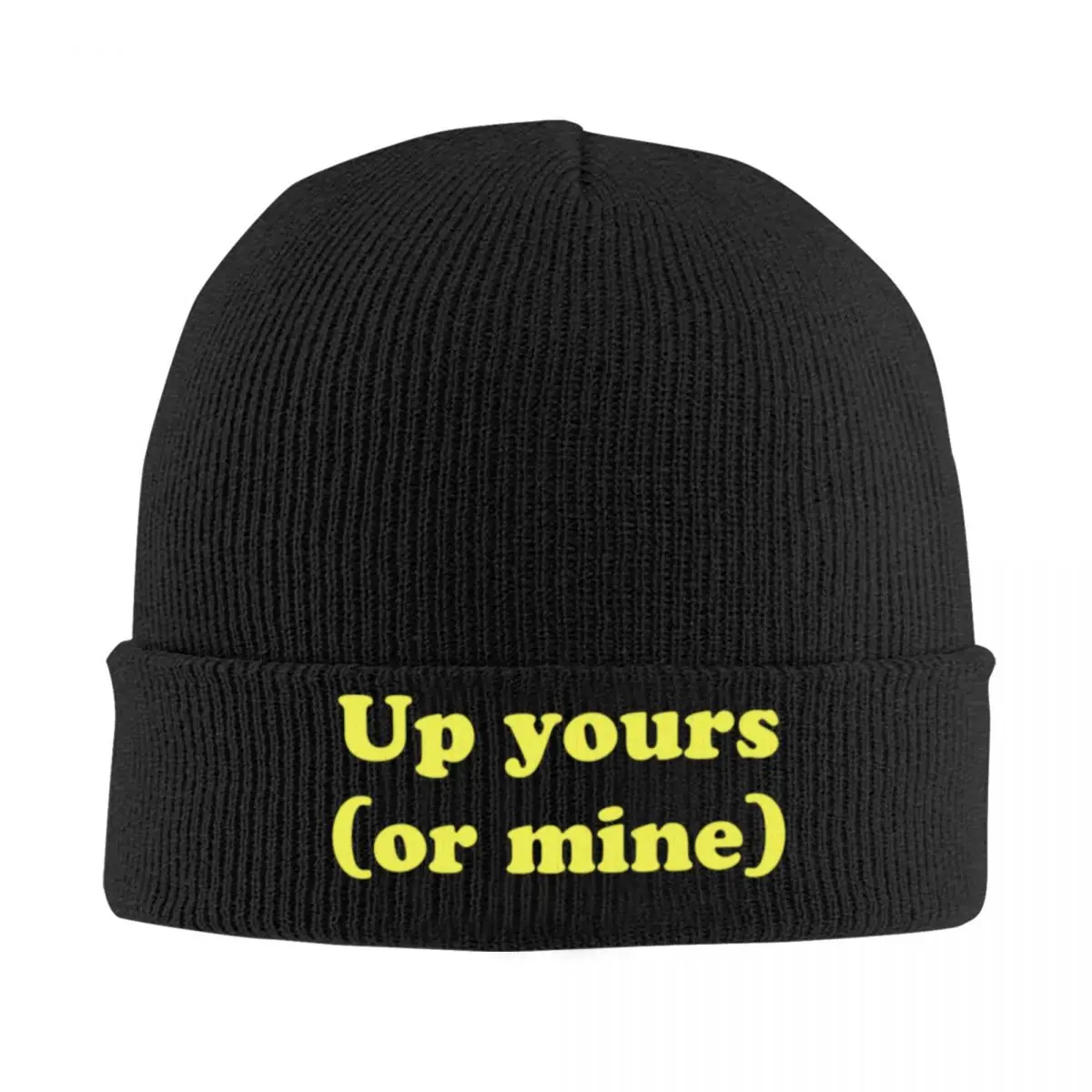 

Up Yours (or Mind) Kenneth Benidorm T-Shirt A Knitted Hat Cap