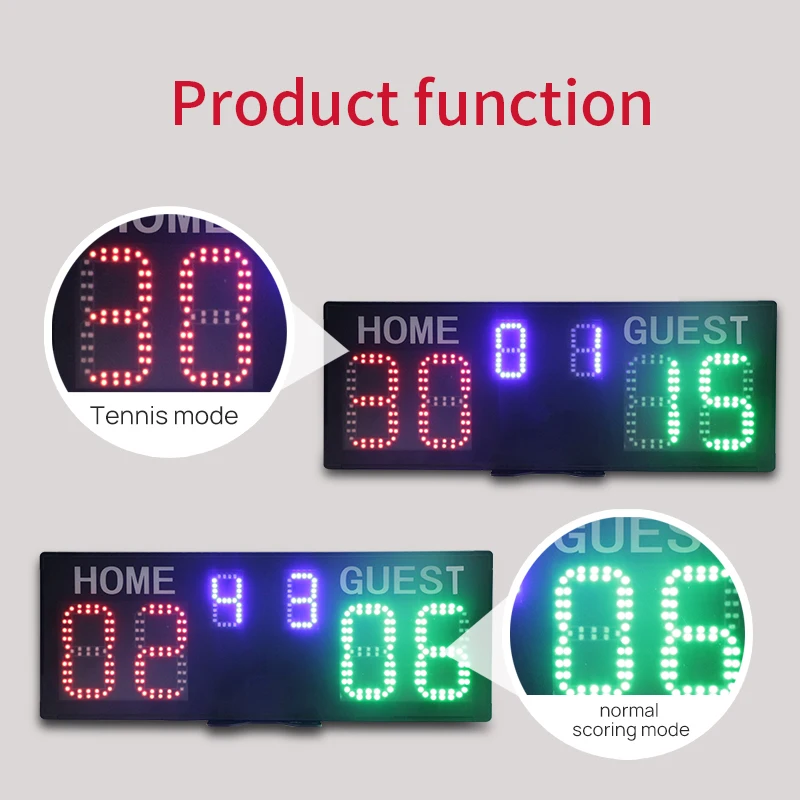 Multi-ball Game Electronic Score Board High School Ball Sports Training Digital LED Tennis Scoreboard With Wrist Watch Control