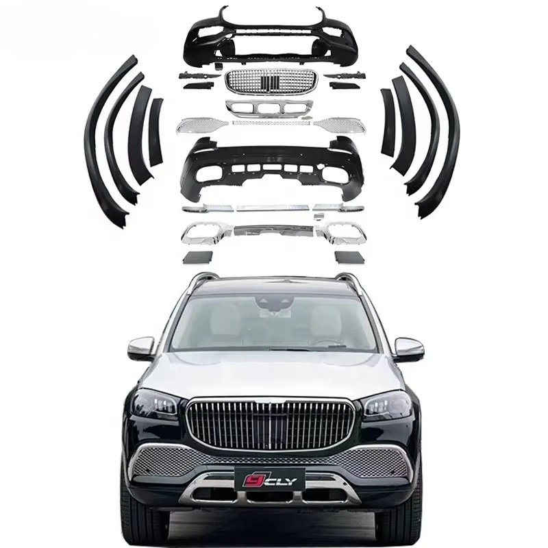 

CLY X167 Car Body Kits for GLS Upgrade Front Bumper Grille Rear Bumper Exhaust Fender Flare 2020-2022