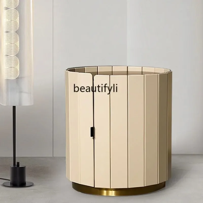 A139 Italian bedside table Bedroom small apartment simple modern bedside round bedside table
