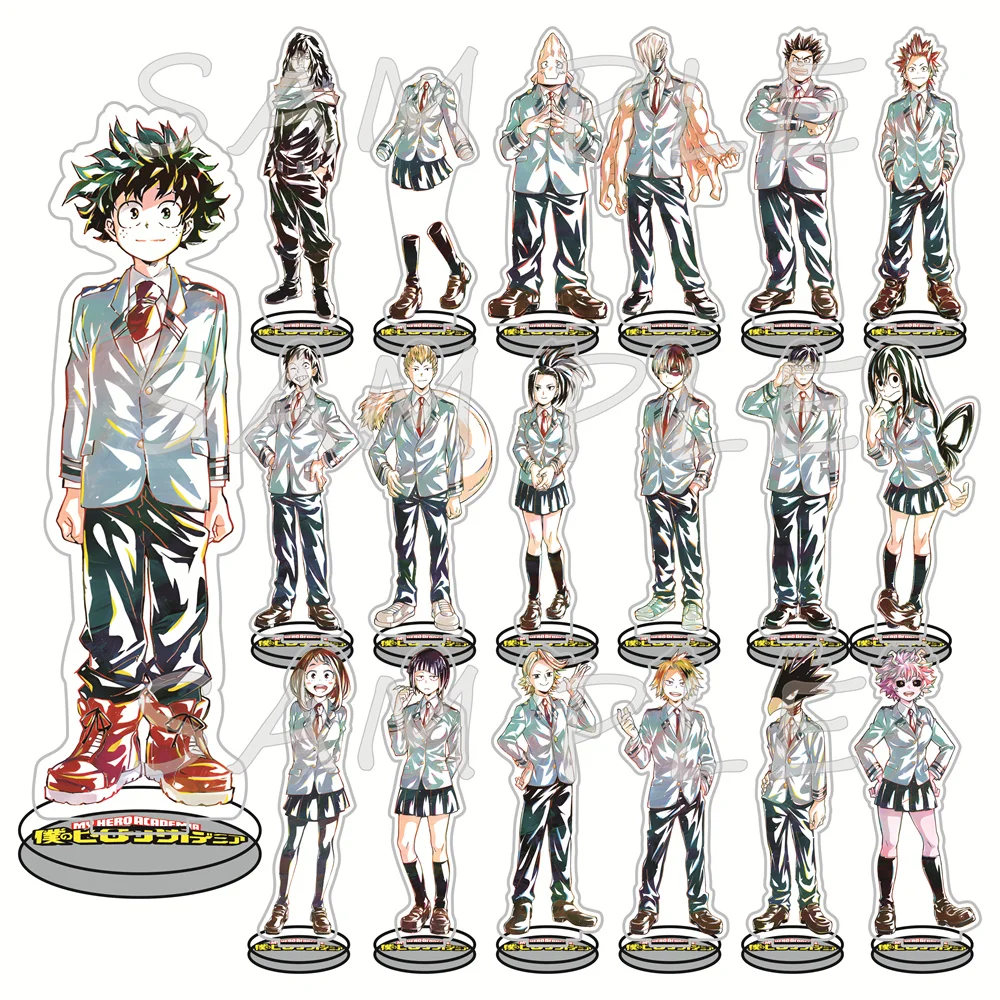 My Hero Academia 15cm Acrylic Stand Figures Keychain UA School Uniform Anime Collectible Desktop Decor Display Ornament Fan Gift