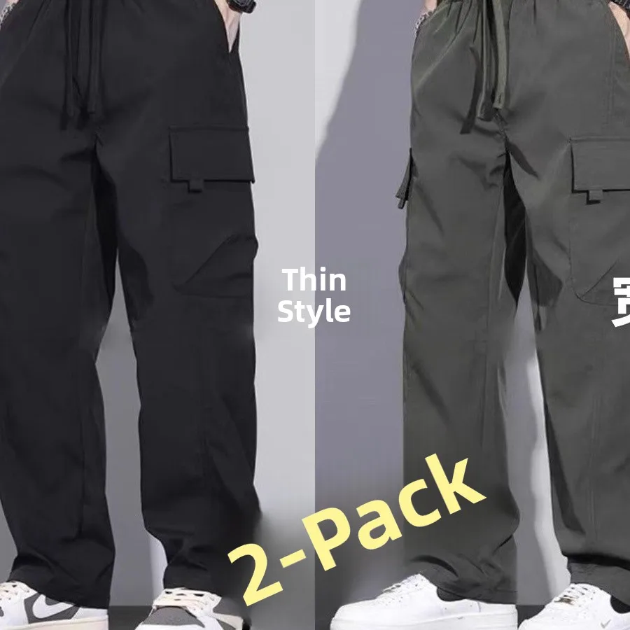 Mens Workwear Trousers Anti-Scald Welding Wear Resistant Dirtproof Summer Straight Leg Long Pants for Youth Casual Scenarios