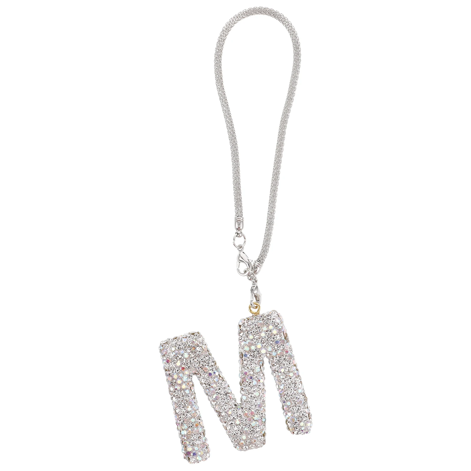 

Rhinestone Letter Car Rearview Mirror Charm Hanging Pendant Sparkly Car Accessories Cute Interior Decoration