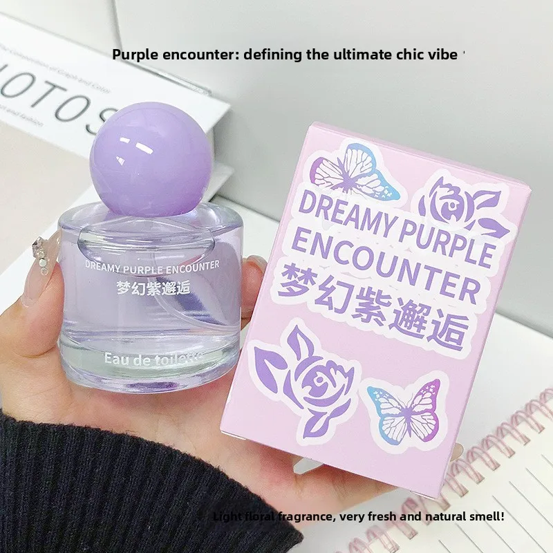 

Элегантная женская туалетная вода с цветочным фруктовым рисунком, мечтательный фиолетовый аромат, стойкие духи из натуральной кожи