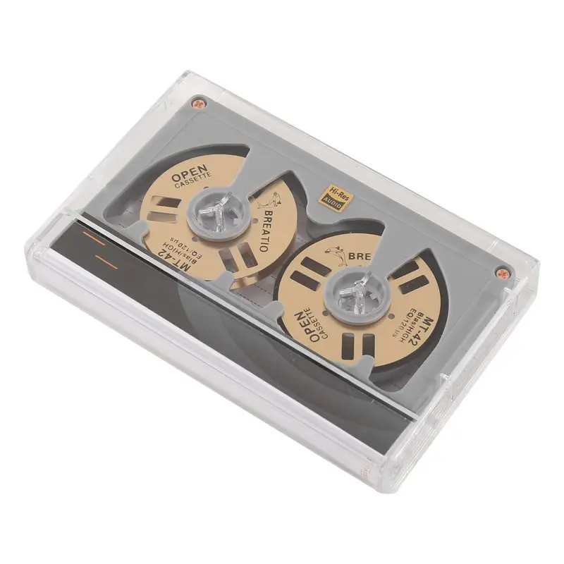 AEE7-Audio Cassette Reel To Reel Cassette 50 Minute Blank Tape Double Sided Metal Reel Hollow Case Self-Made Self-Made