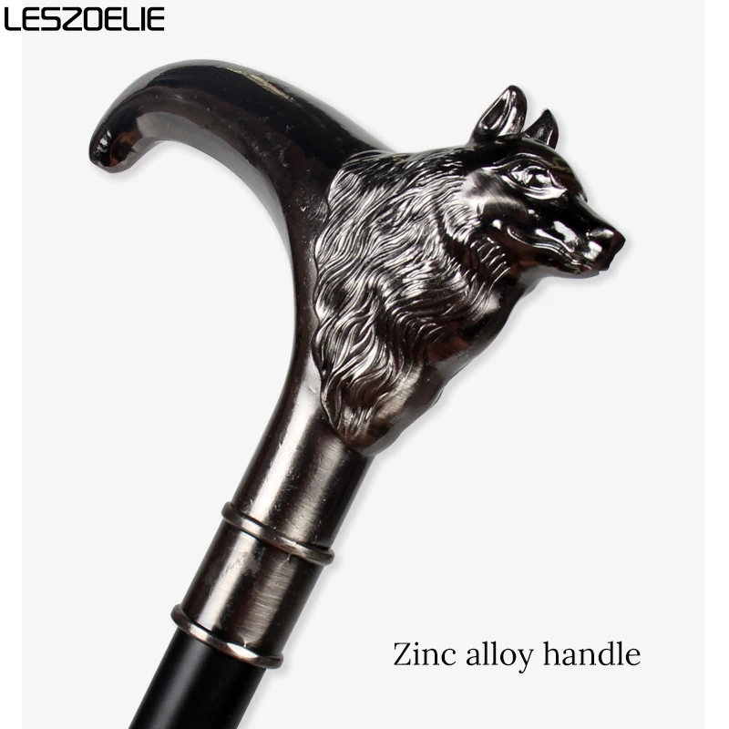 Bastón para caminar de lujo con cabeza de perro, bastón decorativo de moda para hombre, bastón para caminar Vintage para mujer, bastón para Cosplay