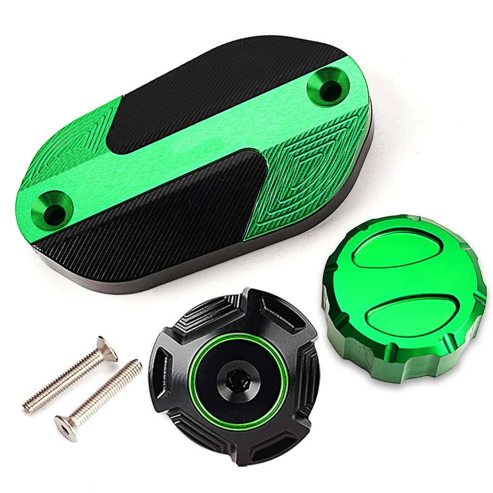 Para kawasaki ninja400 ninja500 ninja 500 400 z400 z500 2024 motocicleta cnc dianteiro traseiro tampa de fluido freio óleo enchimento tampa protetor