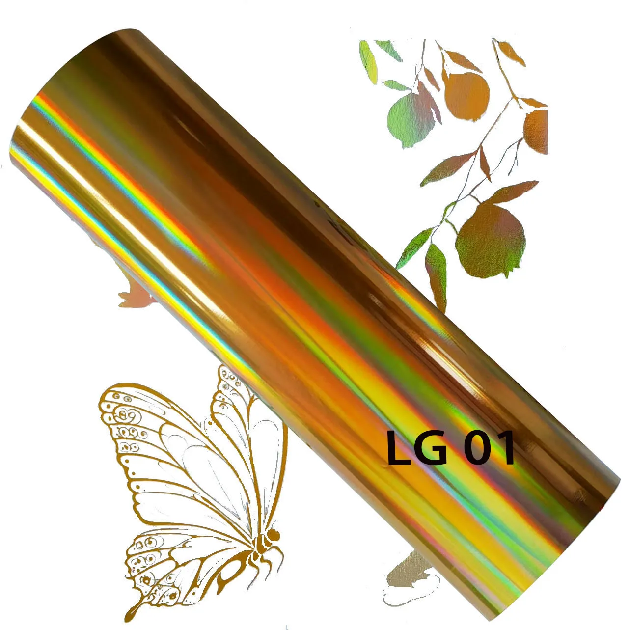 

21cm X 120m Golden hologram DIY Laminator Heat Foil Transfer Holo Roll Laser Printer Heidi Swapp Paper