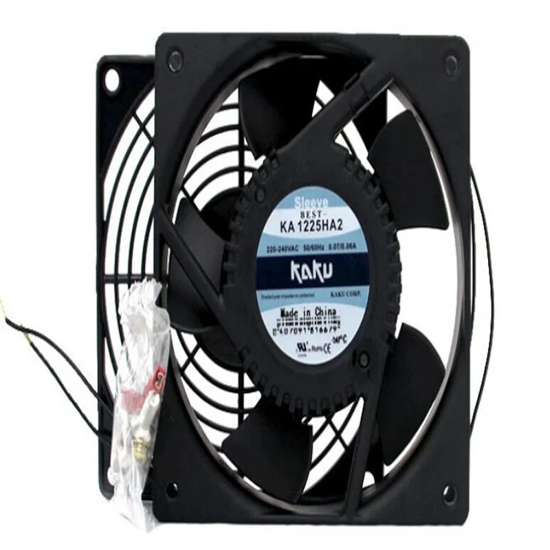 

Brand new: KA1225HA2B genuine 12025 220V 0.07A/0.06A fan of two-wire electric cabinet distribution box