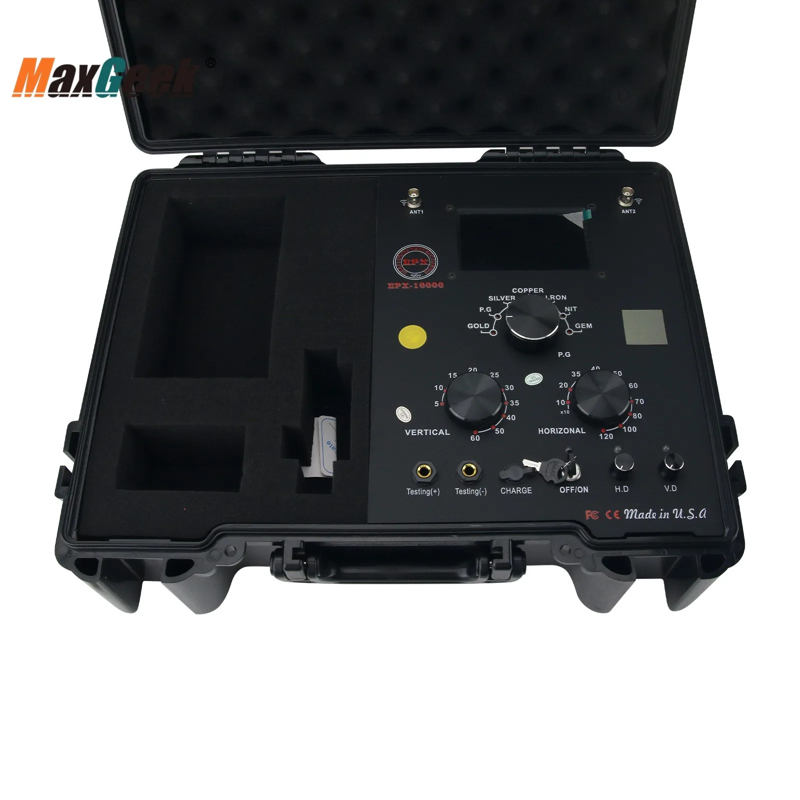 Maxgeek Long Range Metal Detector Underground Gold Detector with New Degausser EPX10000