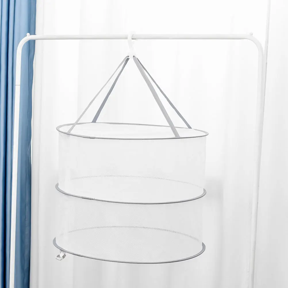 

Folding Clothes Rack 2 Tiers Mesh Net Bras Underwear Socks Towels Drying Hanger Towels Home Camping Travel Storage