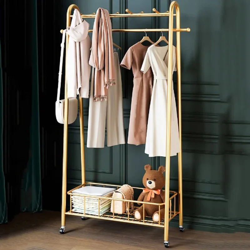 

Nordic Bedroom Clothes Rack Storage Shelf Modern Shelves Clothes Hanger Jacket Clothing Stendibiancheria Hallway Furniture