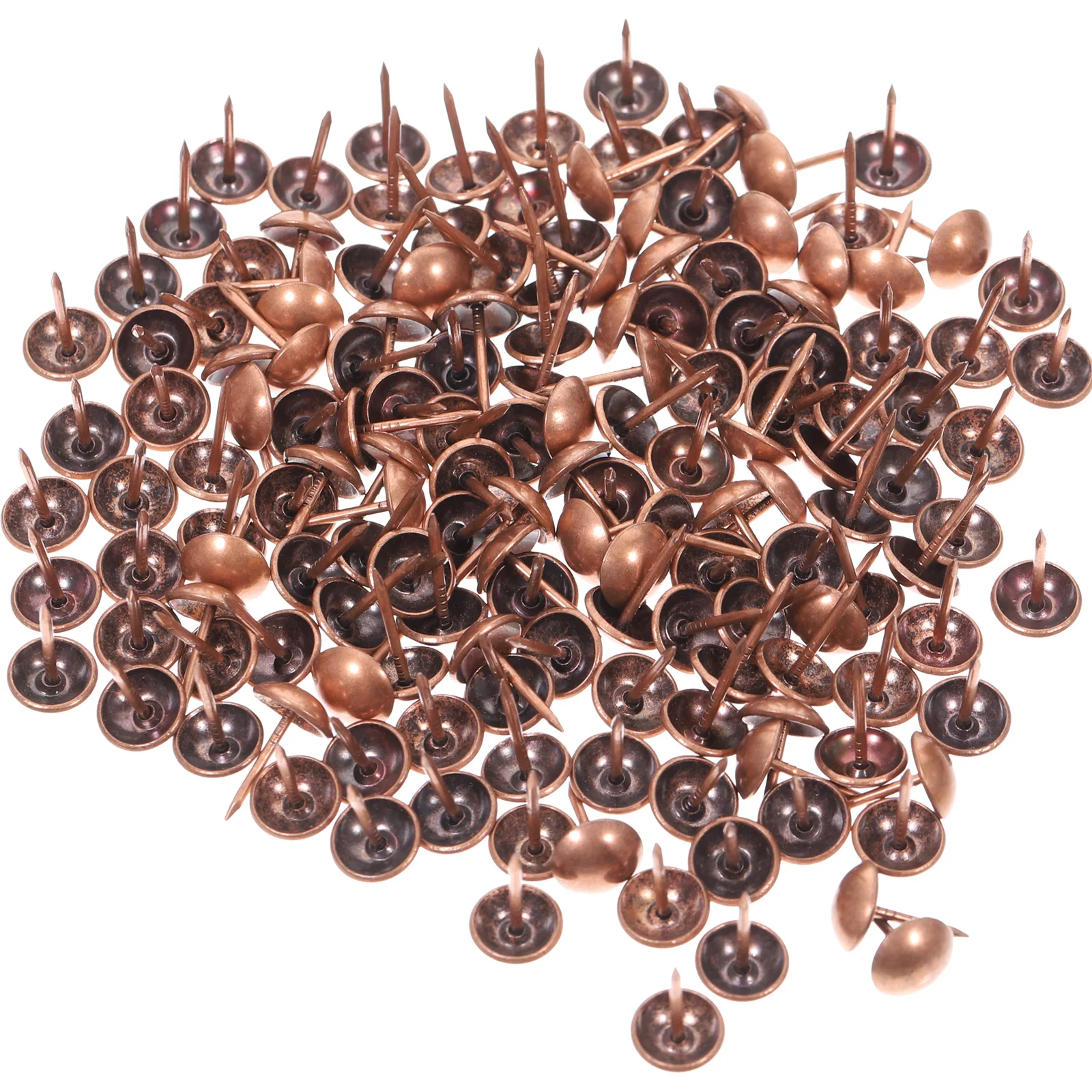 

100 Pcs Glossy Studs Upholstery Tacks Retro Decorative Iron Nails for Furniture Sofa Walls Craft Projects Pin Maps Photos