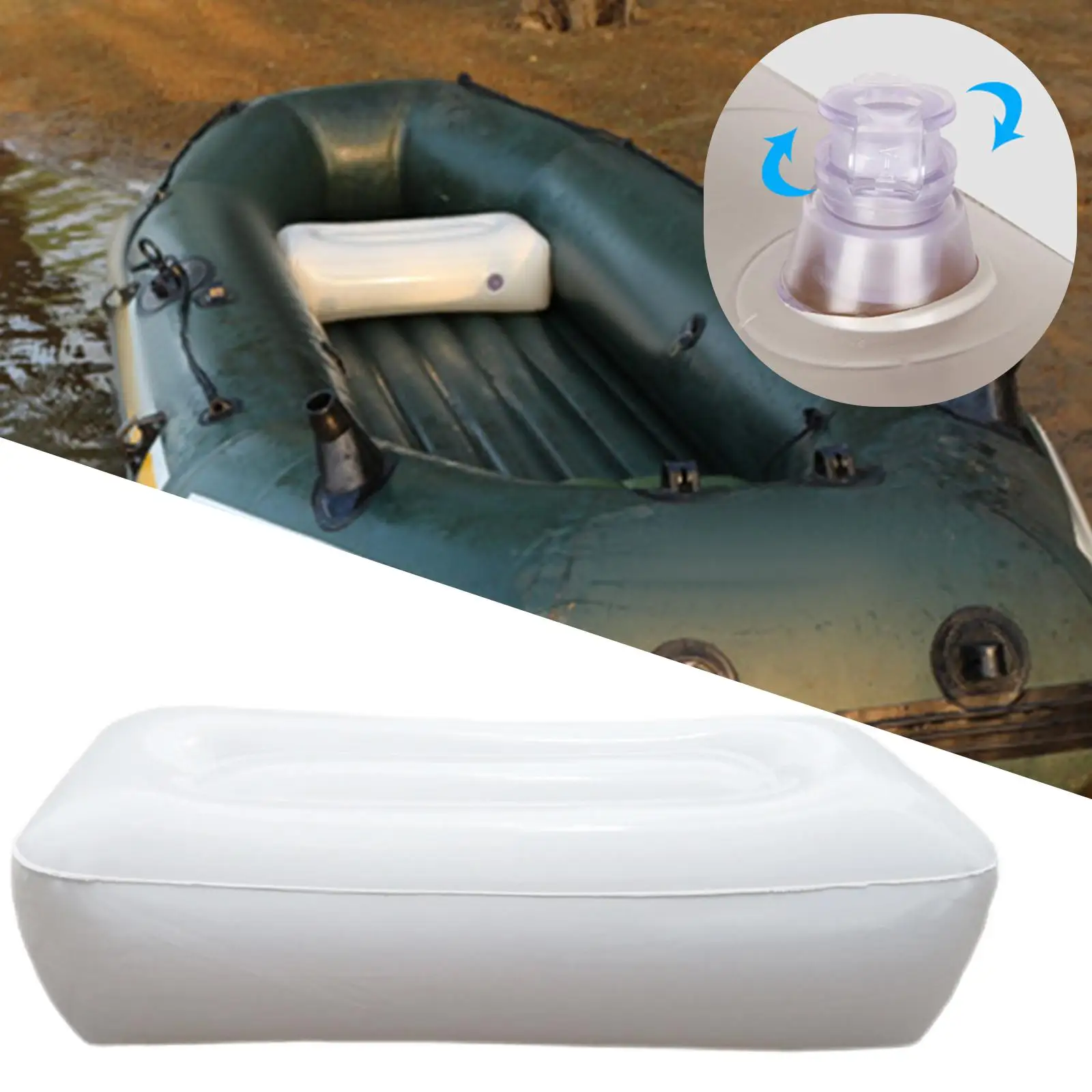 Inflatable Boat Seat Moistureproof Waterproof Soft Big PVC Seat Cushion