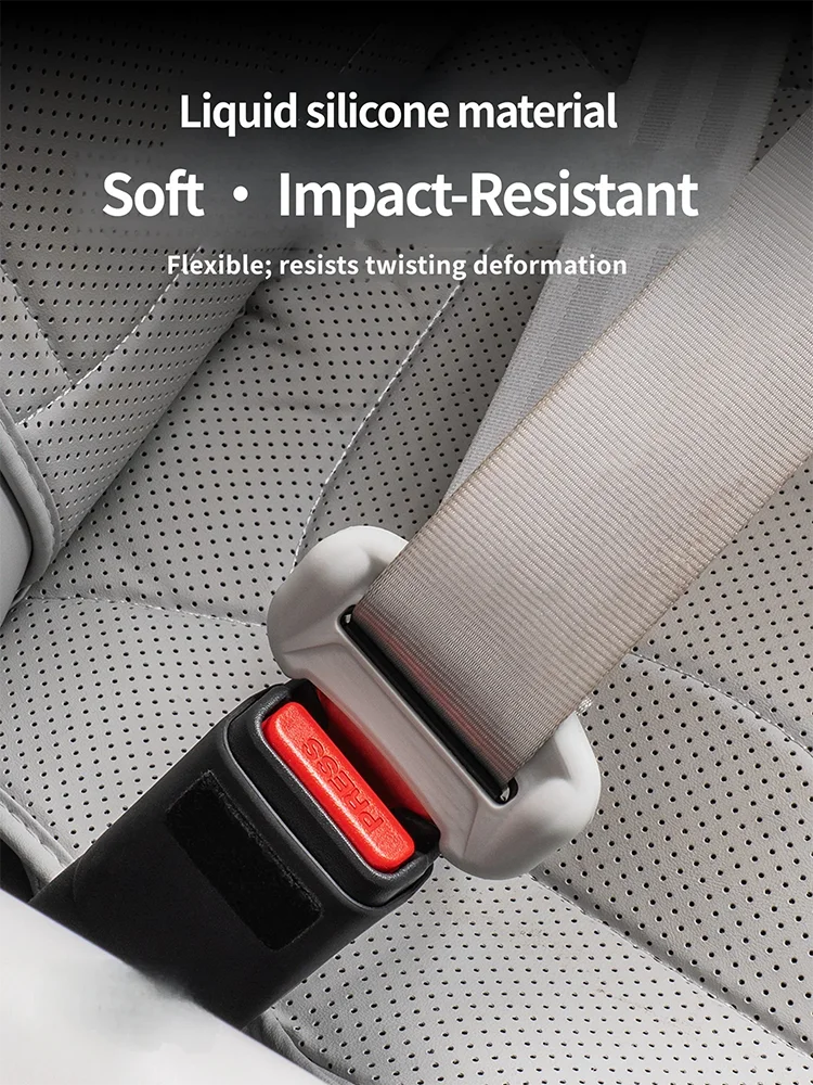 Interior PartsFor XPENG P7+ 2026 2027 Brand New Seat Belt Insertion Protective Cover Hazy Moon Beige Bearing Slivery Black