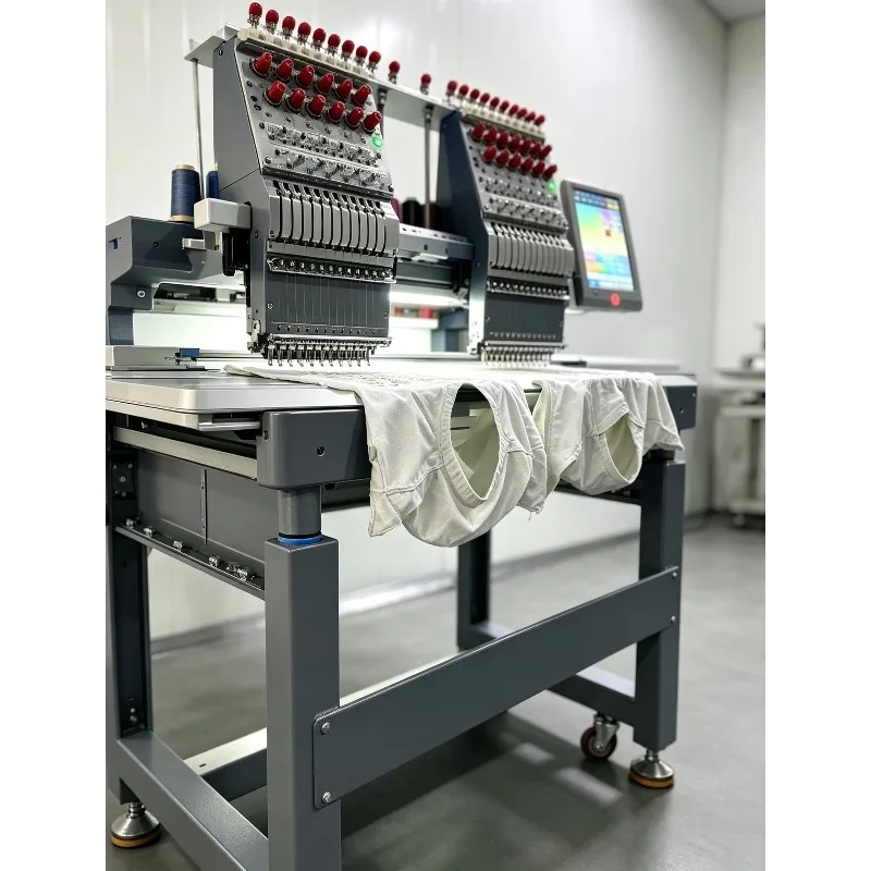 Factory Price Computerized Embroidery Sewing Machine Single Head 12 Needles Garment Hat Domestic Towel Quilt for Europe