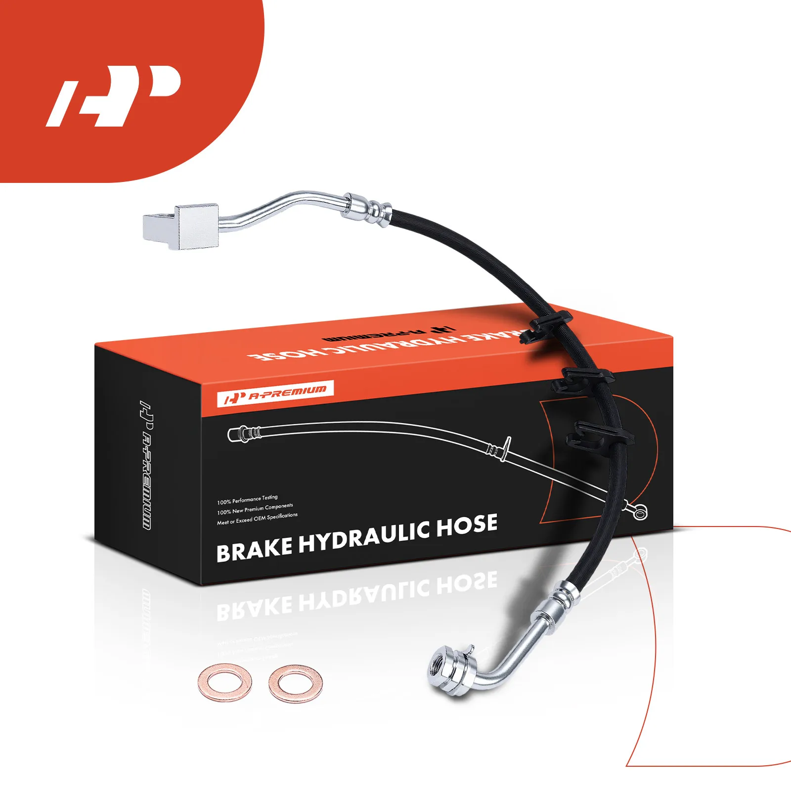 A-Premium Front Passenger Side Brake Hydraulic Hose with Seal for Ford Bronco 1994-1996