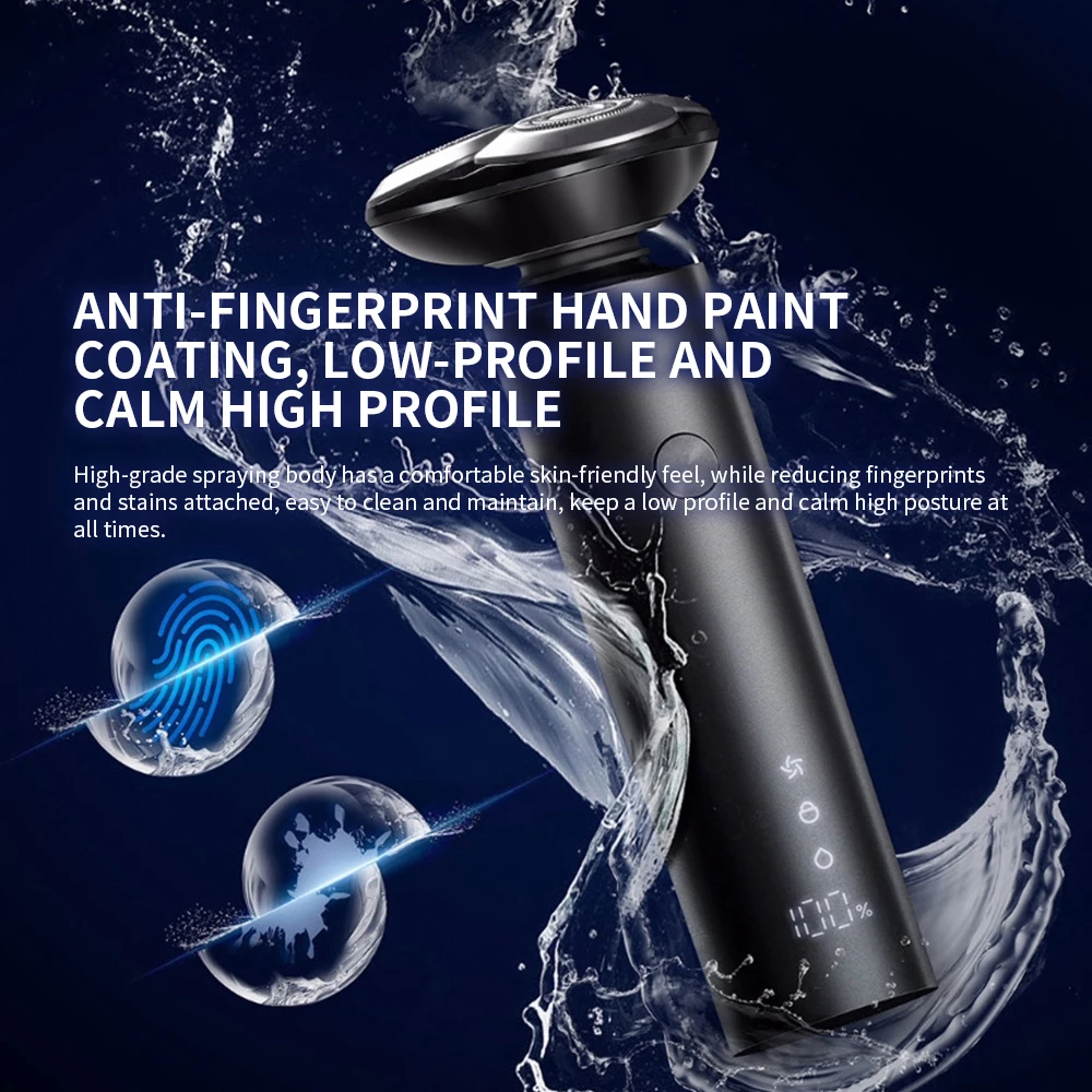 ใหม่ XIAOMI MIJIA เครื่องโกนหนวดไฟฟ้าผู้ชาย S301 Beard Trimmer เครื่องโกนหนวดแบบพกพา Flex มีดโกน IPX7 ล้างทําความสะอาดได้ Trimer ใบมีดเซรามิค