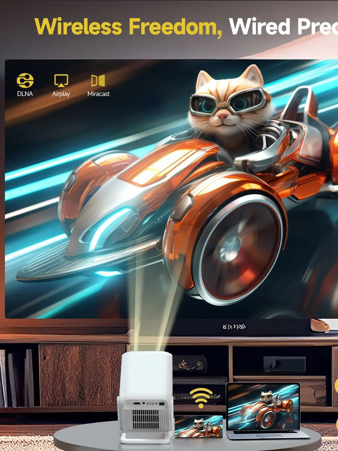 Magcubic HY310X Autofokus Android 11 Tragbarer Projektor 4K 420ANSI WiFi 6 Unterstützt Full HD 1080P Home Outdoor Cinema