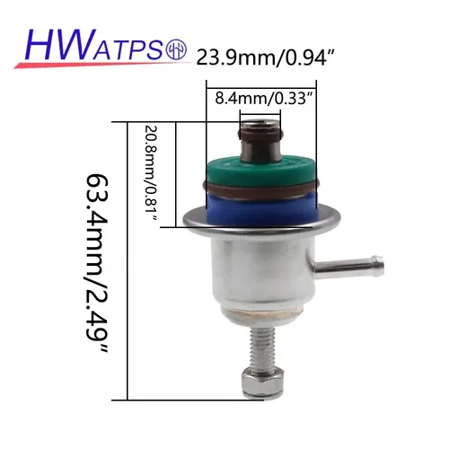 Imagen 2 del producto Para Volkswagen VW Golf MK3 MK4 Jetta 1994-2005 nuevo regulador de presión de combustible ajustable de aluminio Variable Universal FPR-020 FPR020