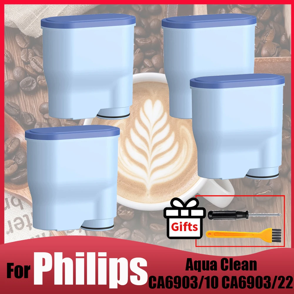 For Philips CA6903/10/22 Saeco AquaClean Filter, Anti‑Limescale Cartridge for Coffee Machines, Optimize Coffee Flavor & Quality