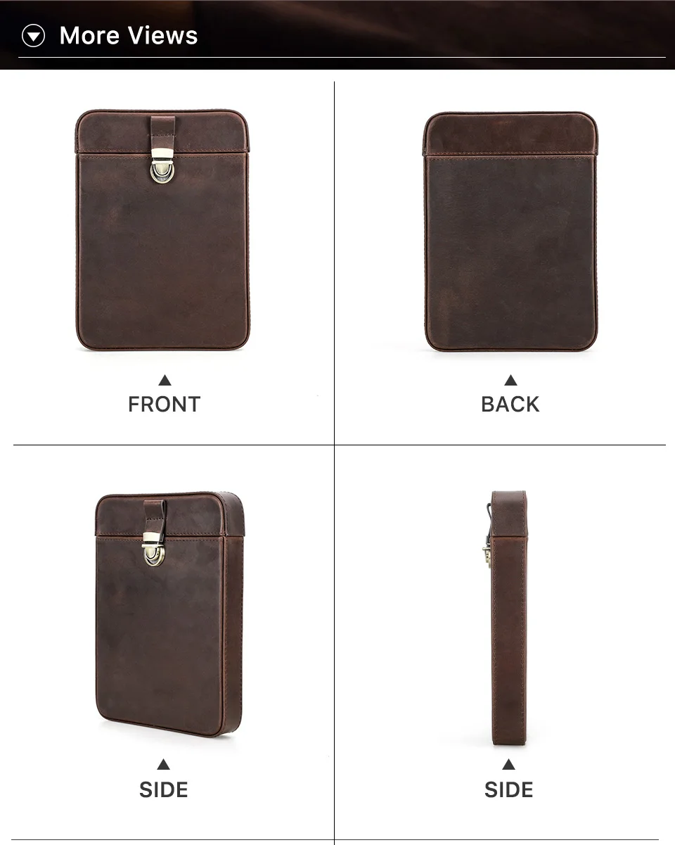 Luxus Echtes Leder Tragbare Zigarre Fall Holster Reise Humidor 3/6 Halter Zigarre Lagerung Tasche Outdoor Vintage Rindsleder – Detail 5