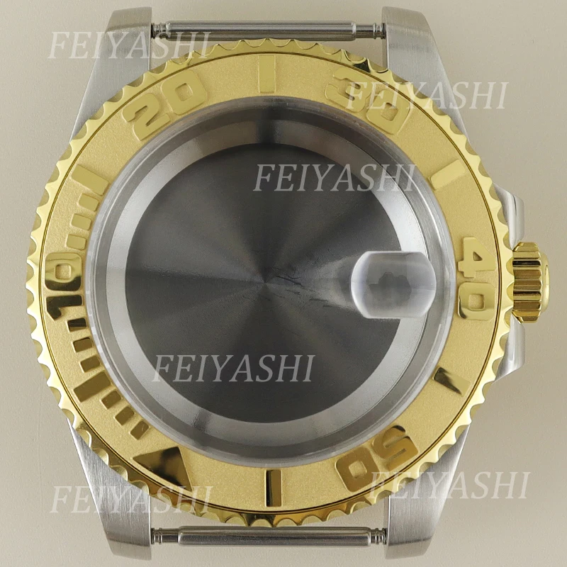 

40mm Watch Case 316L Stainless Steel Ceramic Bezel For Seiko NH35 NH34 NH36 NH38 Miyota 8215 ETA 2824 Movement 28.5mm Dial Parts