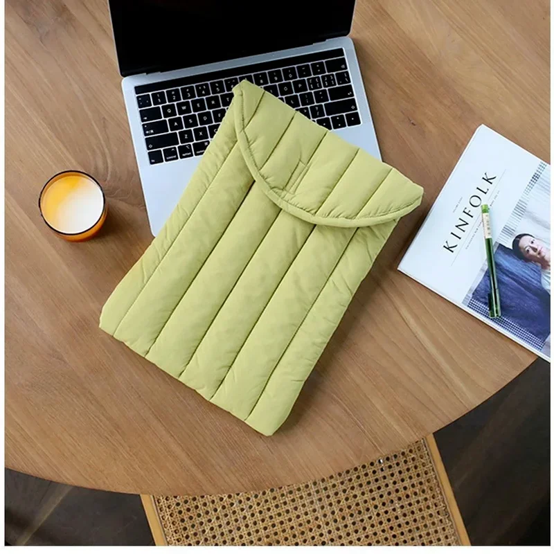 Ins Katoenen Laptoptas 11 13 15 Inch Notebook Hoes Voor Macbook Air Ipad Pro 9.7 12.9 Lenovo Xiaomi Mi Pad 5 Opbergzakje