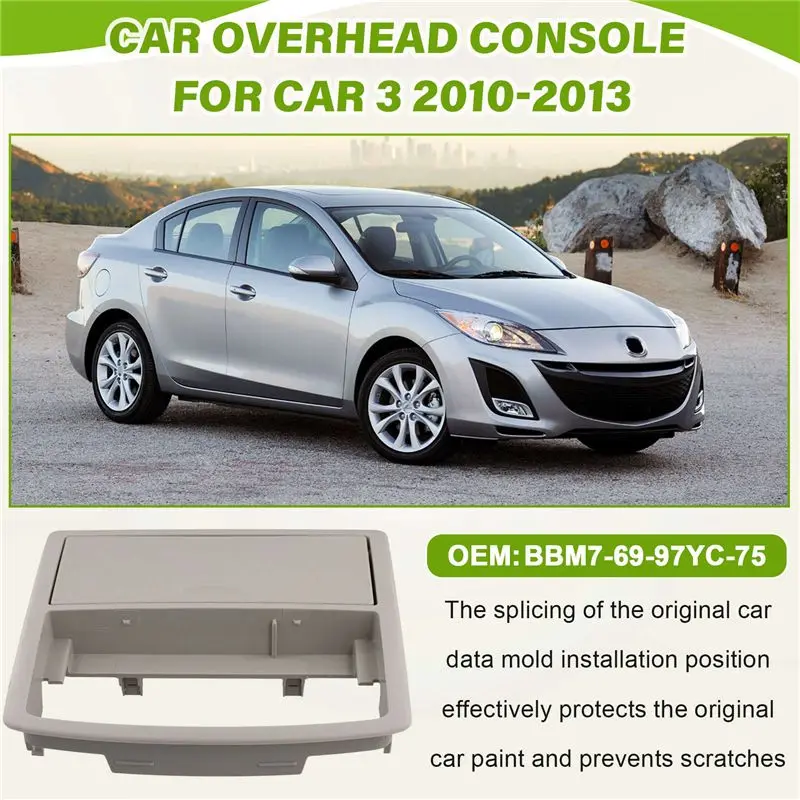 【Top Sale !!】Car Overhead Console Assembly Eyeglass Box BBM7-69-97YC-75 For Mazda 3 2010-2013 Car Internal Accessories