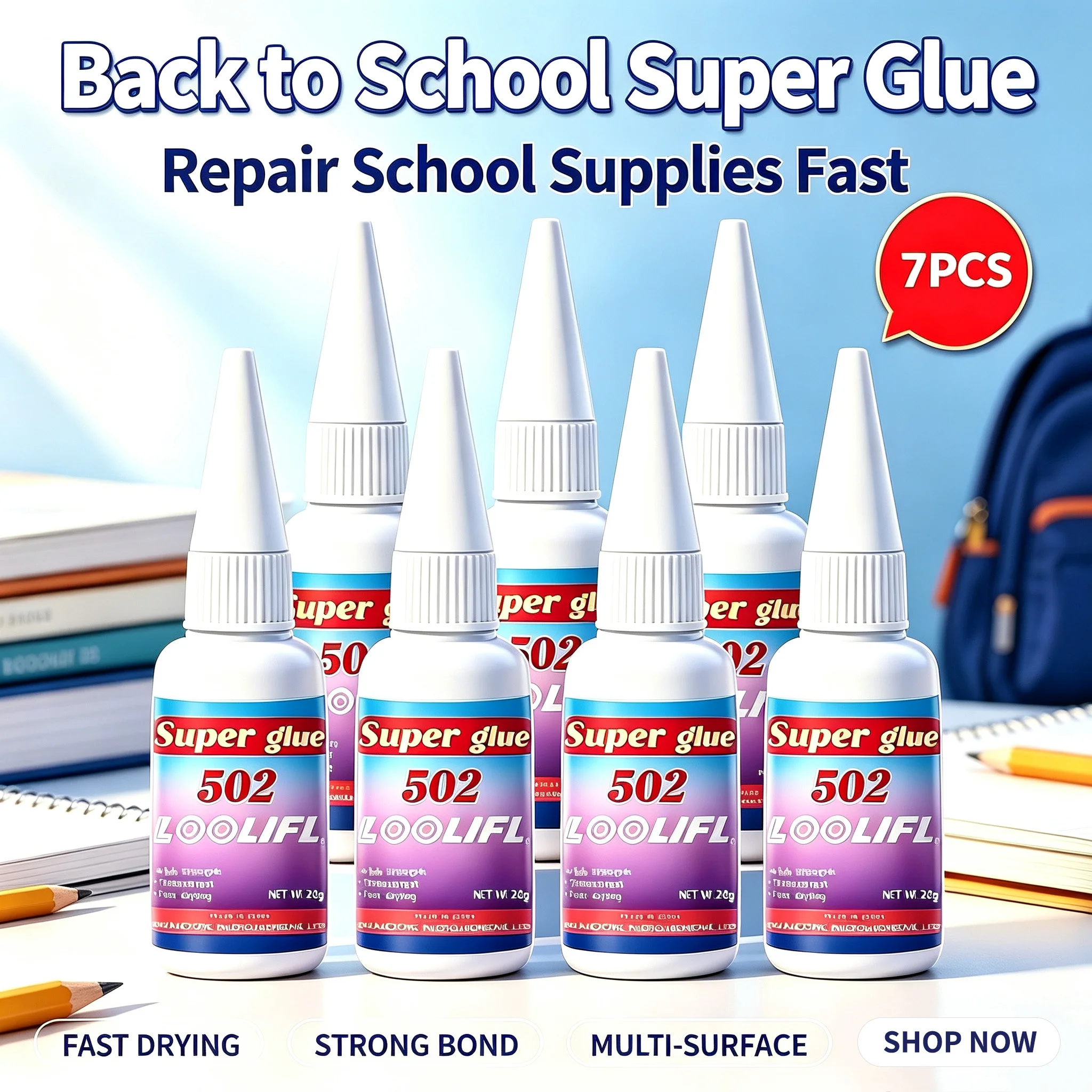 502 Quick-Drying Glue: Industrial Glue, Instant Adhesive, Bonds in One Second, Long-Lasting and Strong! It Can Easily Handle Everything from Daily Repairs, DIY Crafts, to Industrial Bonding. Super Strong Penetration Po