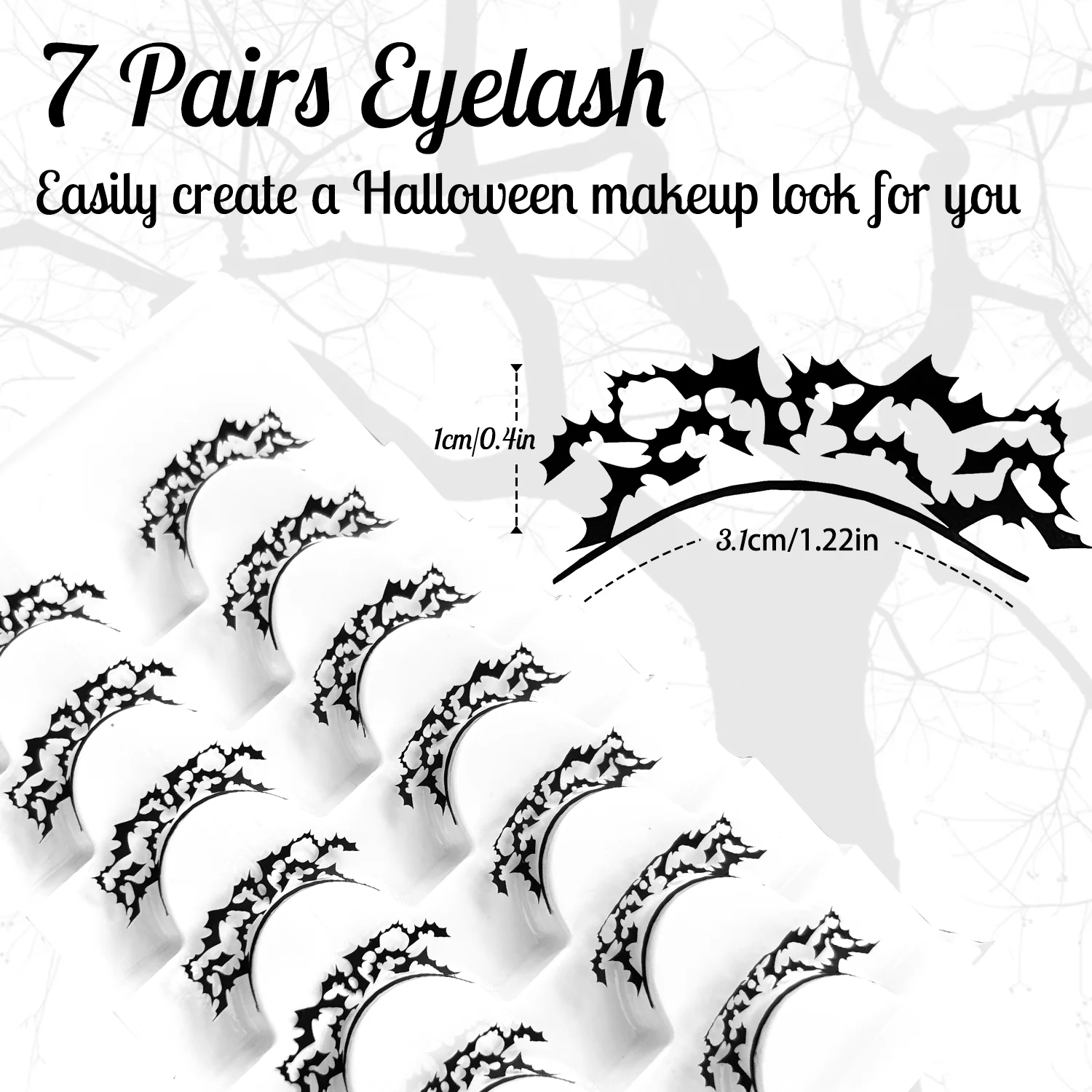 Ciglia tagliate in carta con farfalla di Halloween Estensioni per ciglia a grappolo Strega gotica nera per grappolo di ciglia per feste cosplay di Halloween