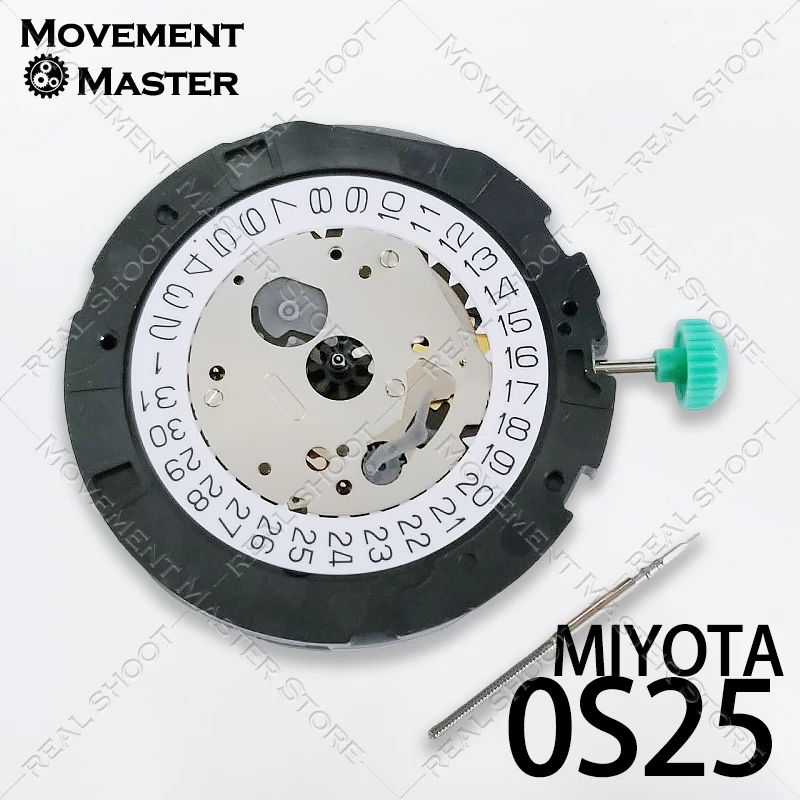 Miyota OS25 0S25 Cronógrafo Reloj de Cuarzo Movimiento 3 Manecillas Fecha SR927W Batería 13? ? Componentes de reparación de 5,10 mm