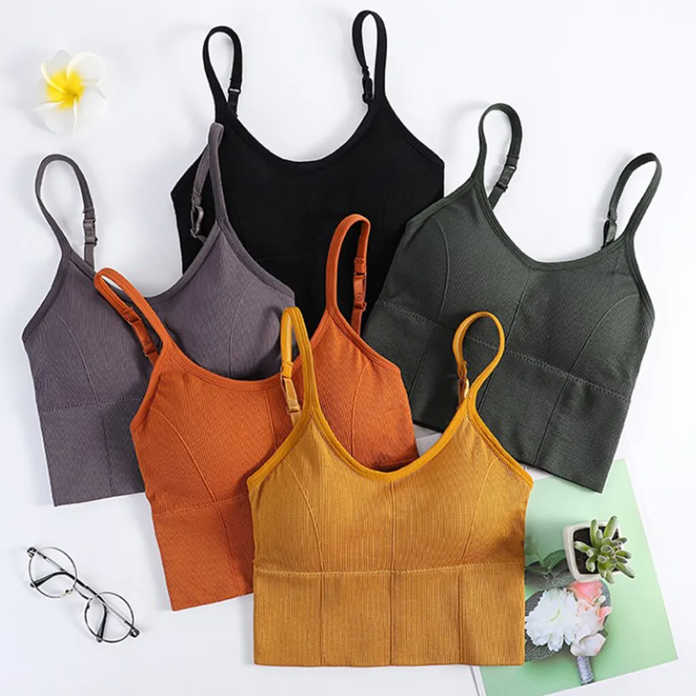 1Pcs Wireless No Wire Seamless Yoga Bra Stretchy Breathable Fitness Sports Bra Comfortable Workout Underwear Purple