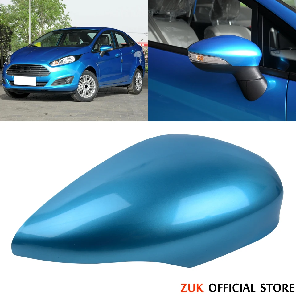 

ZUK Car Exterior Wing Rearview Side Mirror Cover Housing Case For Ford Fiesta 2009 2010 2011 2012 2013 2014 Colorful Painted