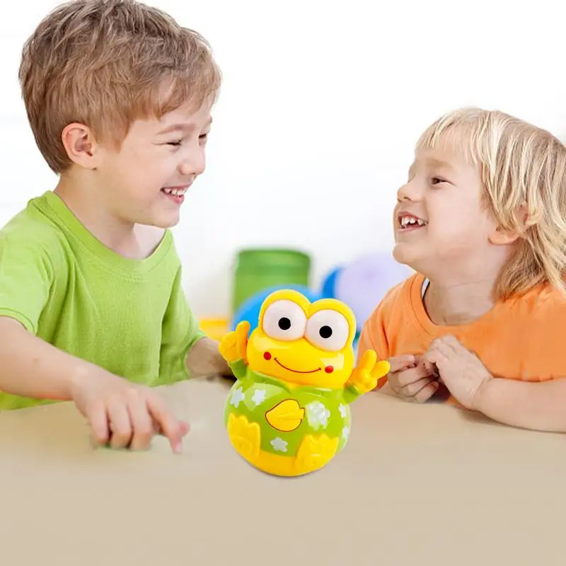 Small Musical Animal Toy Educational Cute Music Frog Figure Toy Balancing Animal Shape Toy For Promote Growth And Development