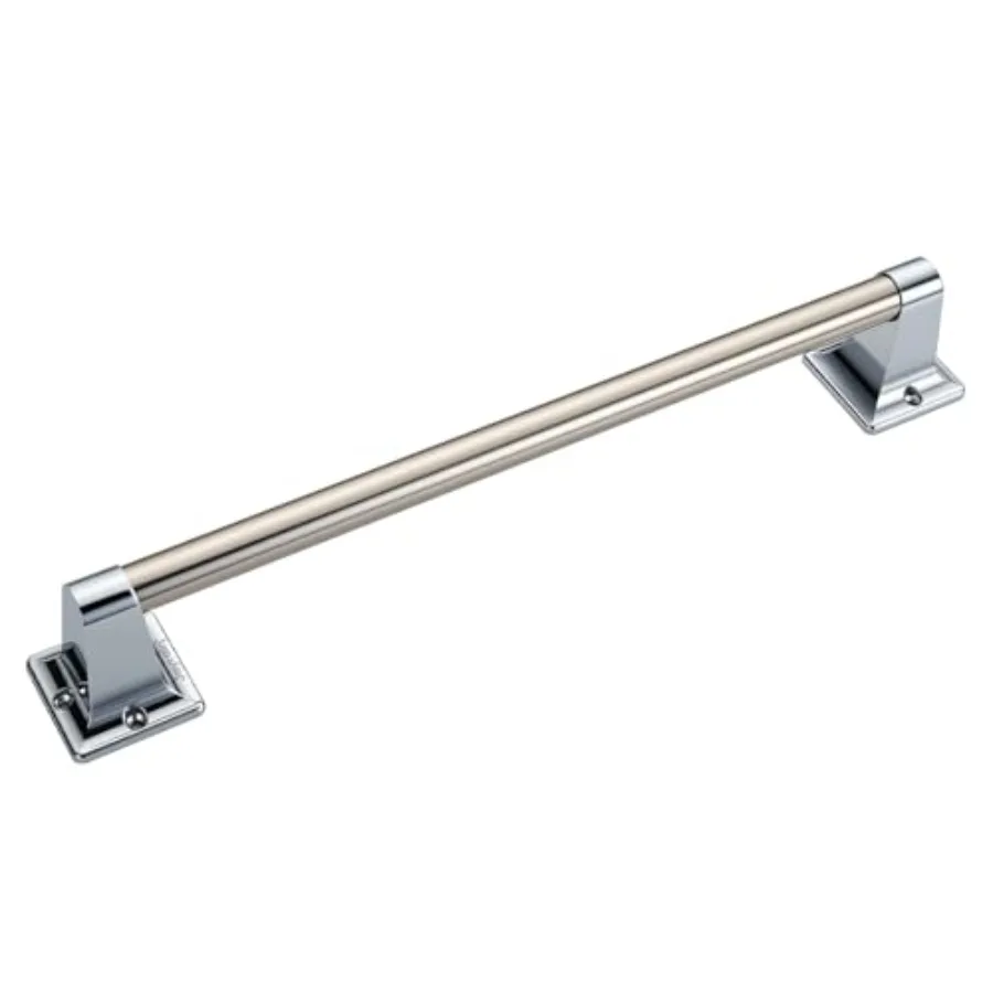 

Stainless Steel Bathroom Grab Bar for Elderly - Safety Rail Towel Rack Dual Function 24 Inch Anti-Slip Handle in Chrome for Sho
